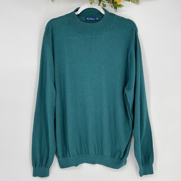 Paul Fredrick Sweater Silk Cashmere Blend Size XXLTeal - Picture 1 of 5